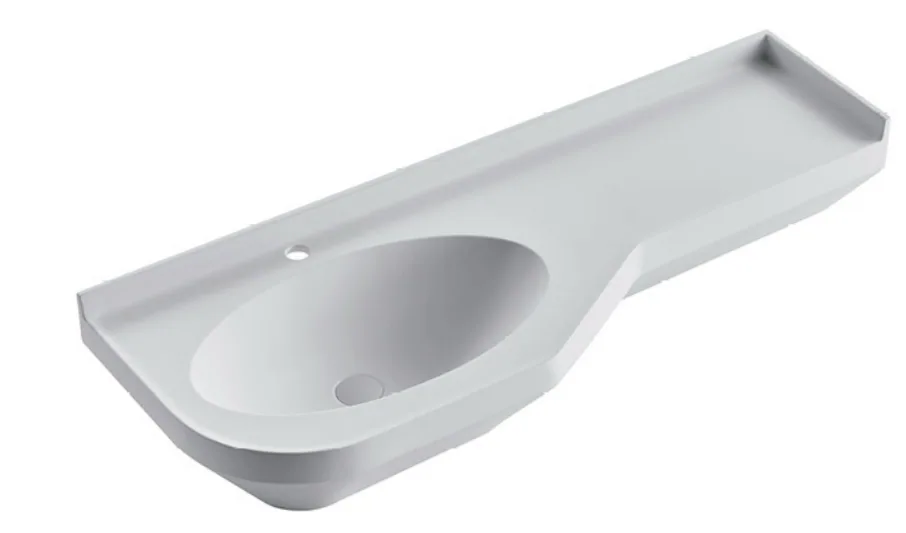 White Quartz Sculptural RA357 Clean white