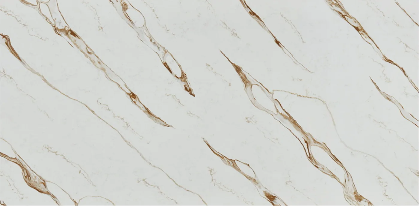 Warm White Vein RY7115 Warm white with gold and taupe